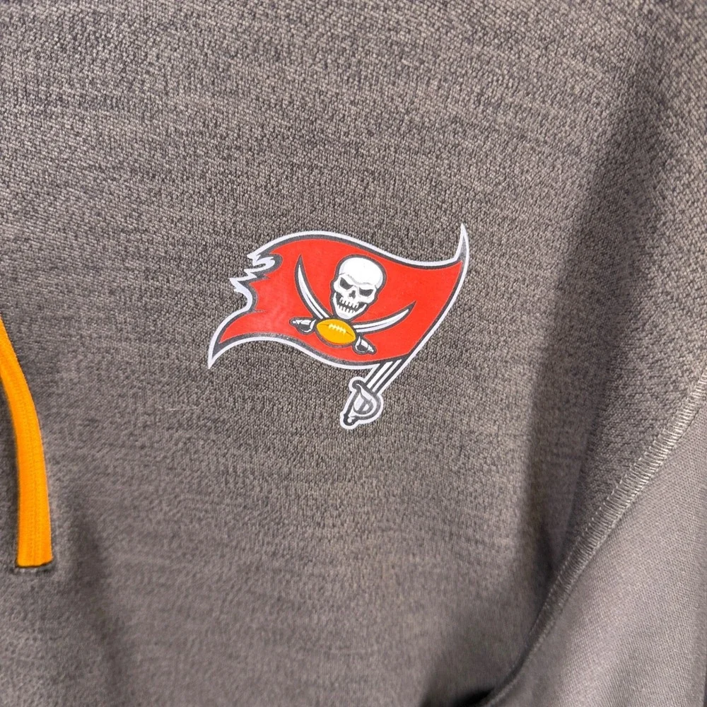 Nike Mens XL Dri-Fit Tampa Bay‎ Buccaneers 1/4 Zip Pullover Brown Read!